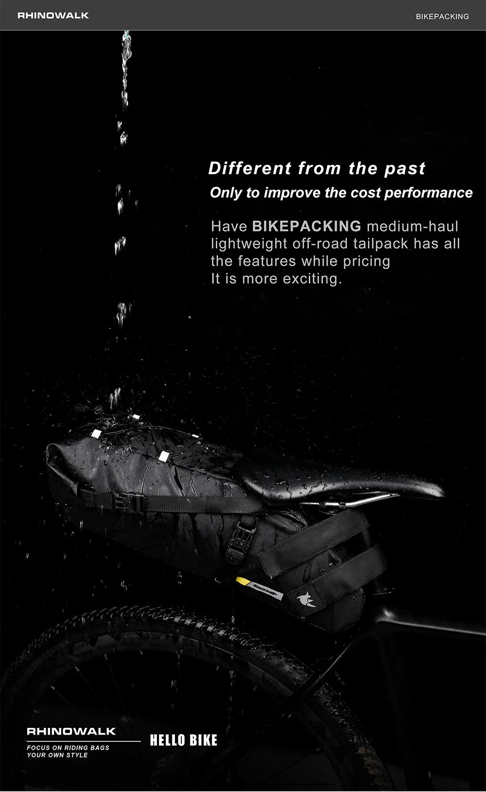 Waterproof Bicycle Saddle Bag Rear Pannier MTB Road Bike Tail Bag 10L 13L