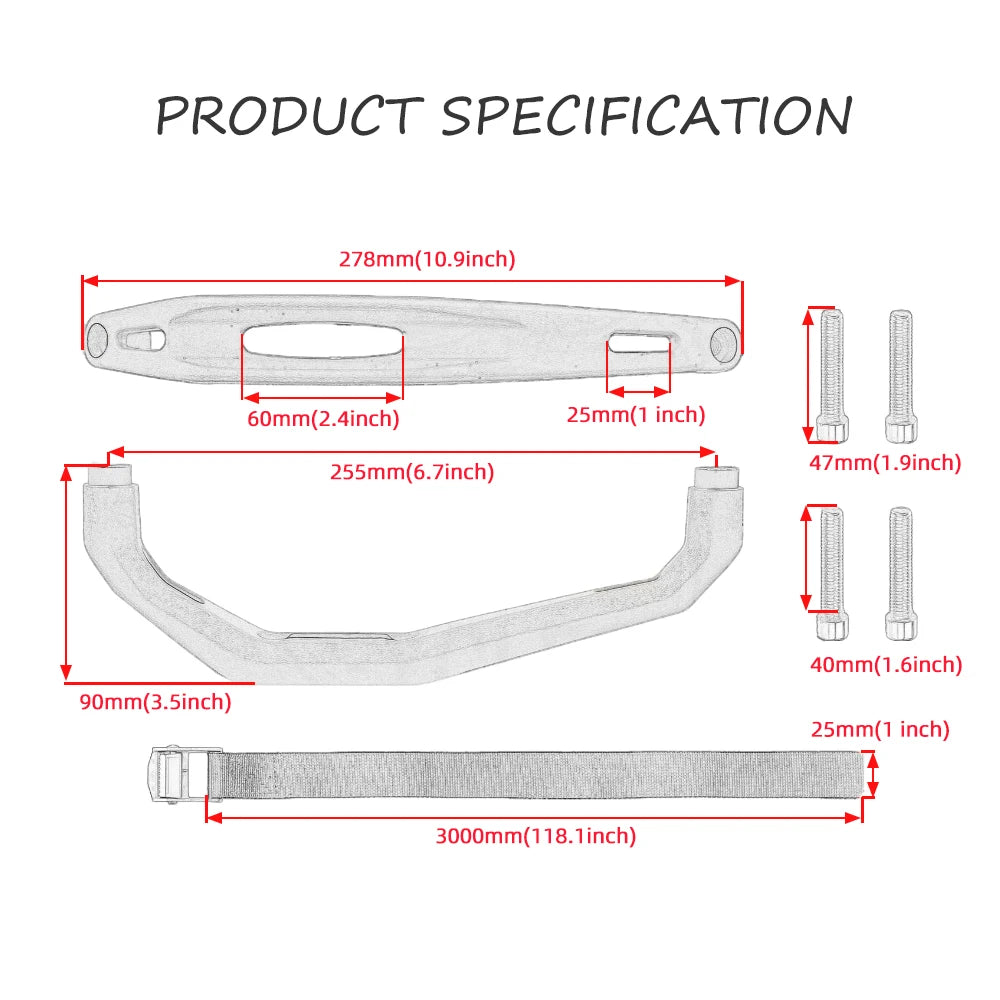 Rear Grab Handle Rail For Yamaha Tenere 700 XTZ700 2019–2024 Seat Hand Piliion