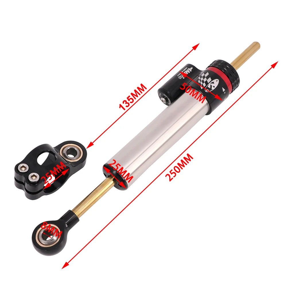 Motorcycle Adjustable Steering Damper 250 345mm Universal