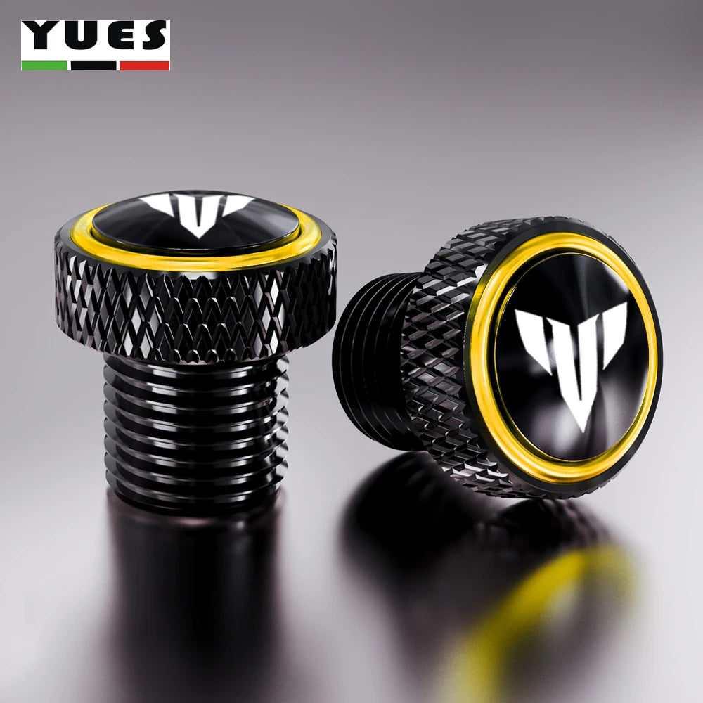 Yamaha MT07 MT09 MT10 Rear Mirror Hole Plugs M10*1.25 CNC Aluminum Screw Cover