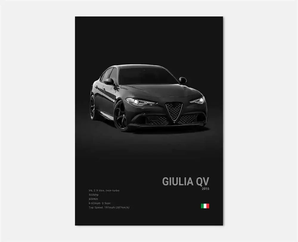 Pop Art Black Luxury Supercar Canvas Poster Wall  Home Mancave Decor Ghost GT RS