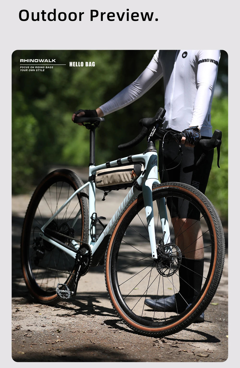 Rhinowalk 2.1L/2.7L Bike Frame Triangle Bag MTB Road Tube Storage Cycling