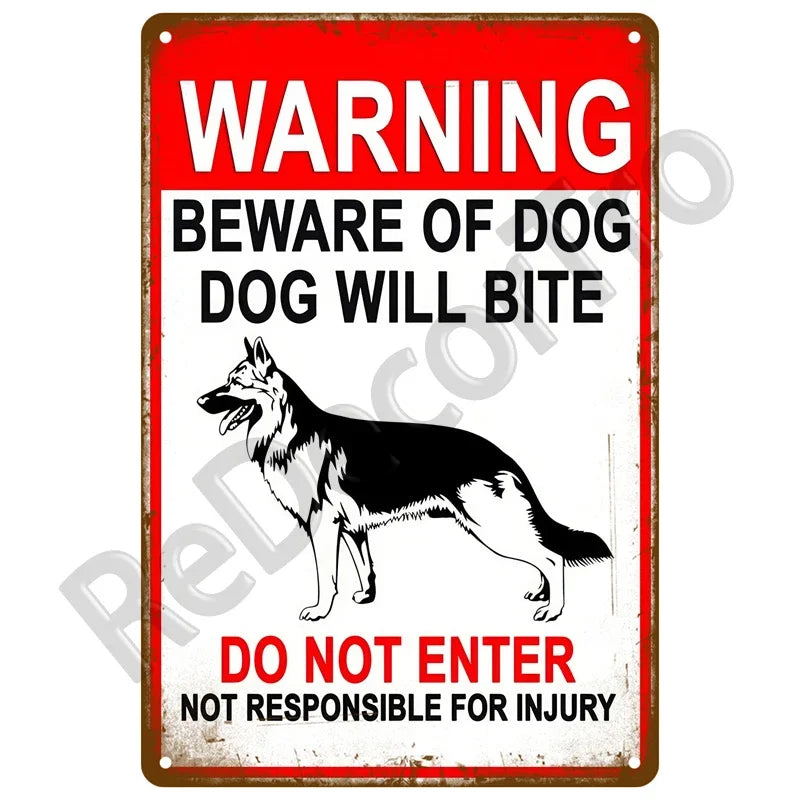 Warning Danger Beware Metal Sign,  Home Wall Decor Bar, Club, Man Cave Gift