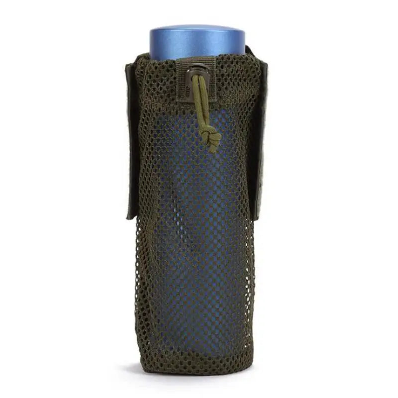 Tactical Molle Water Bottle Pouch Outdoor Mesh Holder Bag Hiking Cycle Backpack