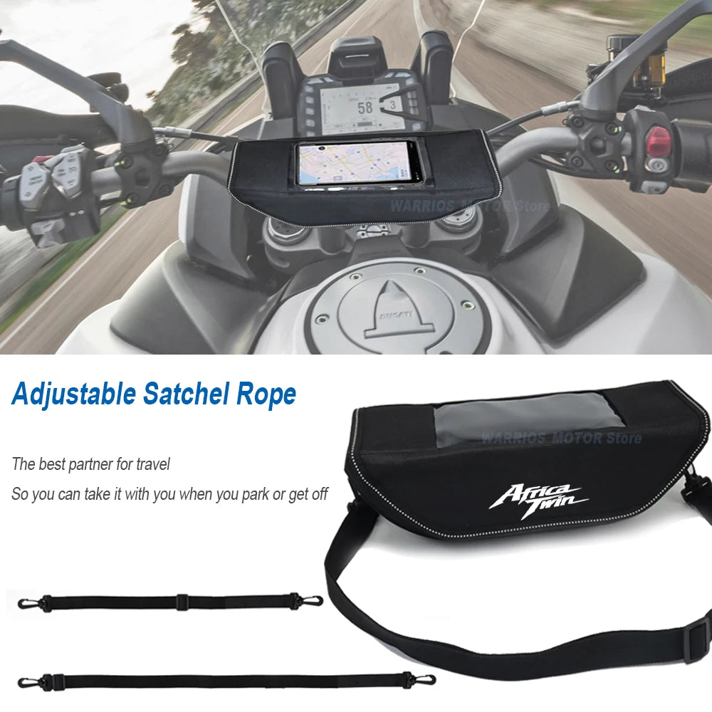 Honda Africa Twin CRF1100L CRF1000L Handlebar Bag Waterproof Storage Travel Kit