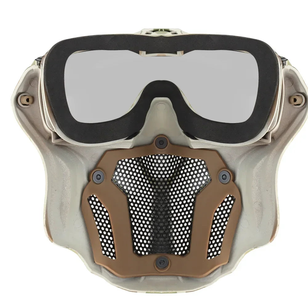 Airsoft Paintball Full Face Mask Protection Anti-Fog with Fan built-in, Cosplay