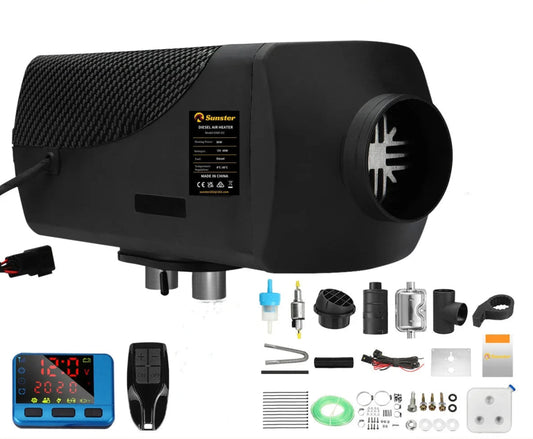 8KW 12V Diesel Air Heater w/ LCD, Remote & Silencer Car Truck Boat UK STOCK