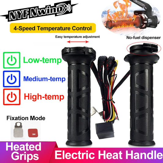 Motorcycle Heated Grips 22mm BMW Universal 12v Comfort adjustable heat levels