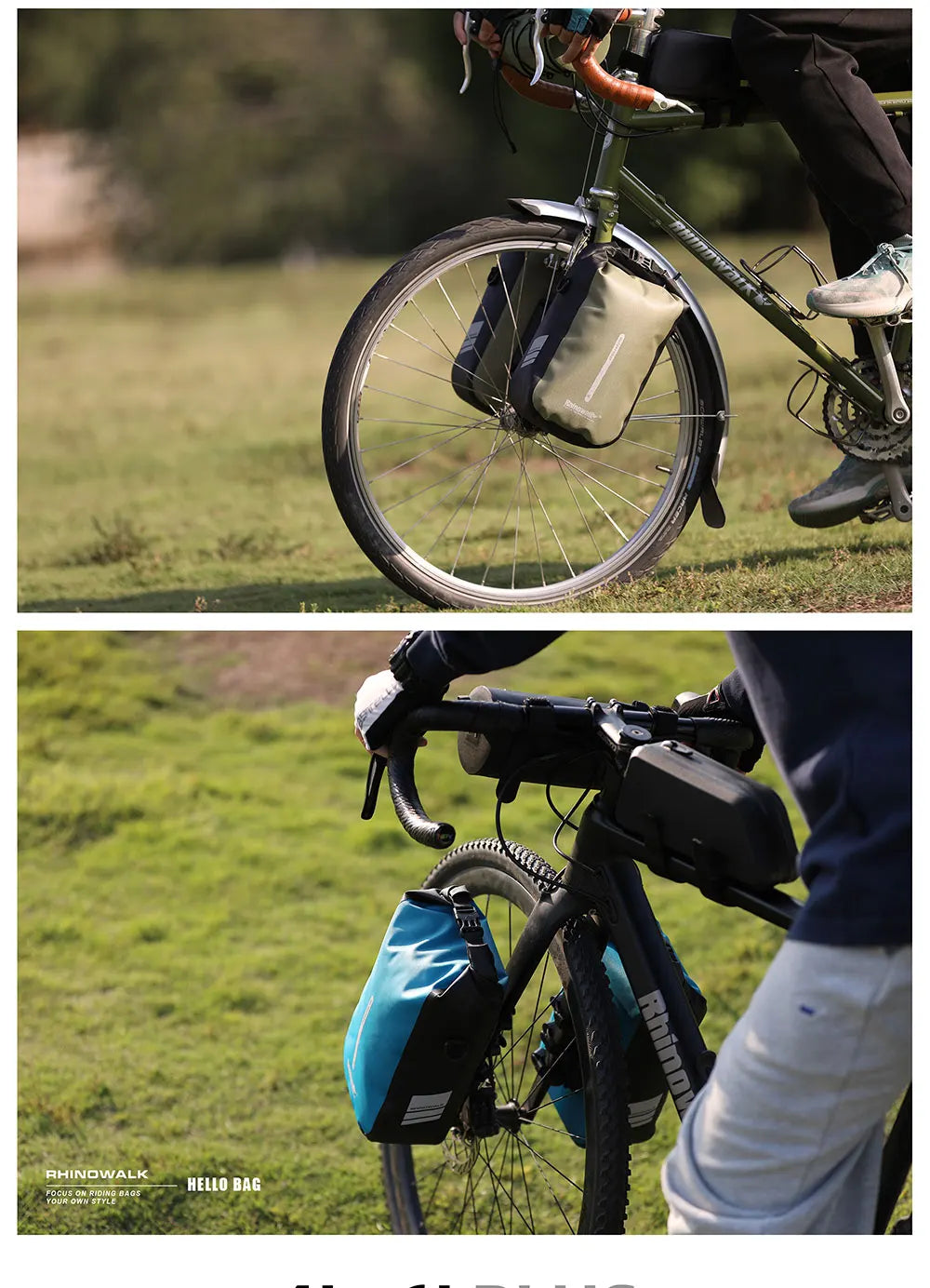 Rhinowalk Waterproof 4L-6L Bike Fork Bag Quick Release Shoulder Pack MTB Road