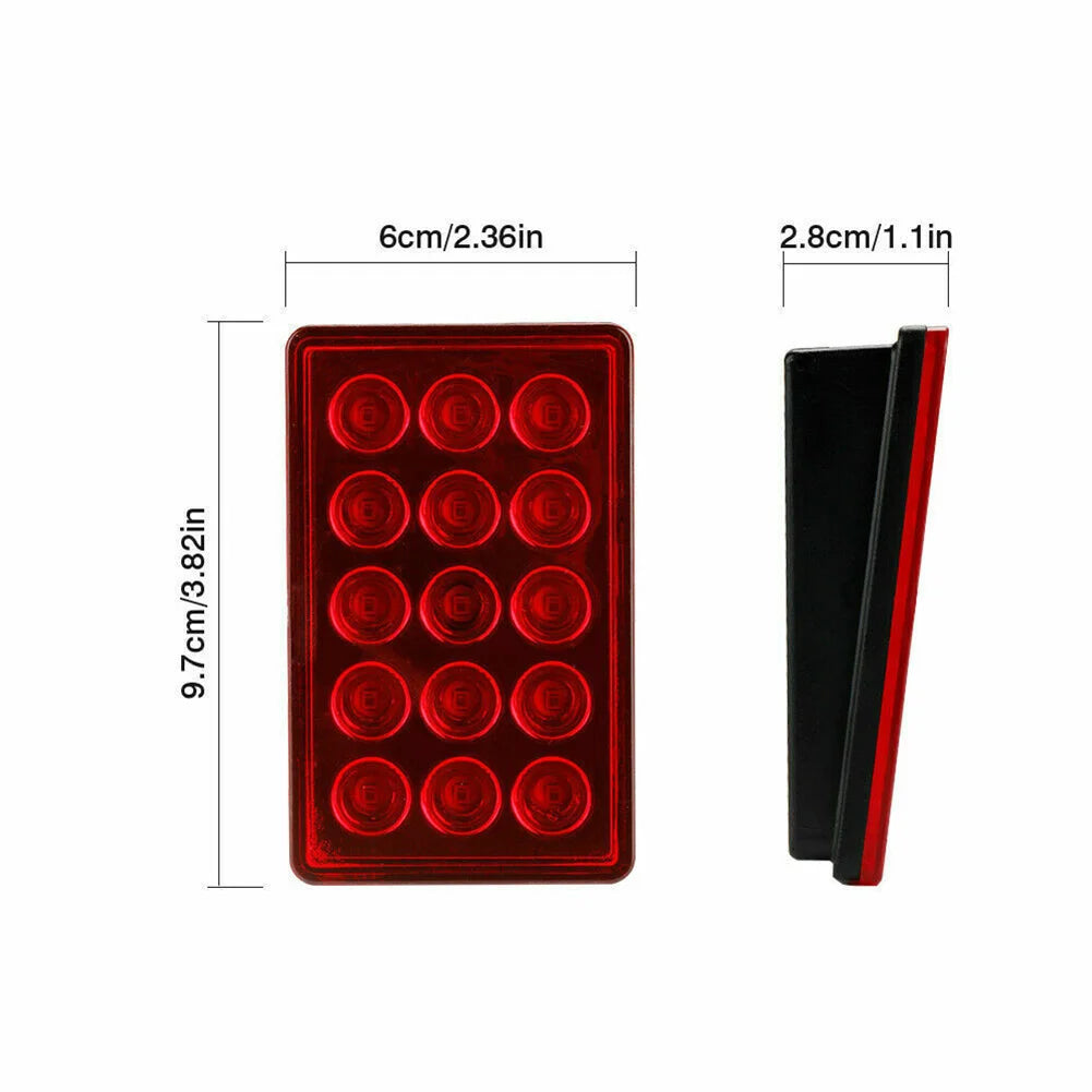 LED 3rd Brake Light F1 Style 15 LED Strobe Flashing Rear Tail Stop Light