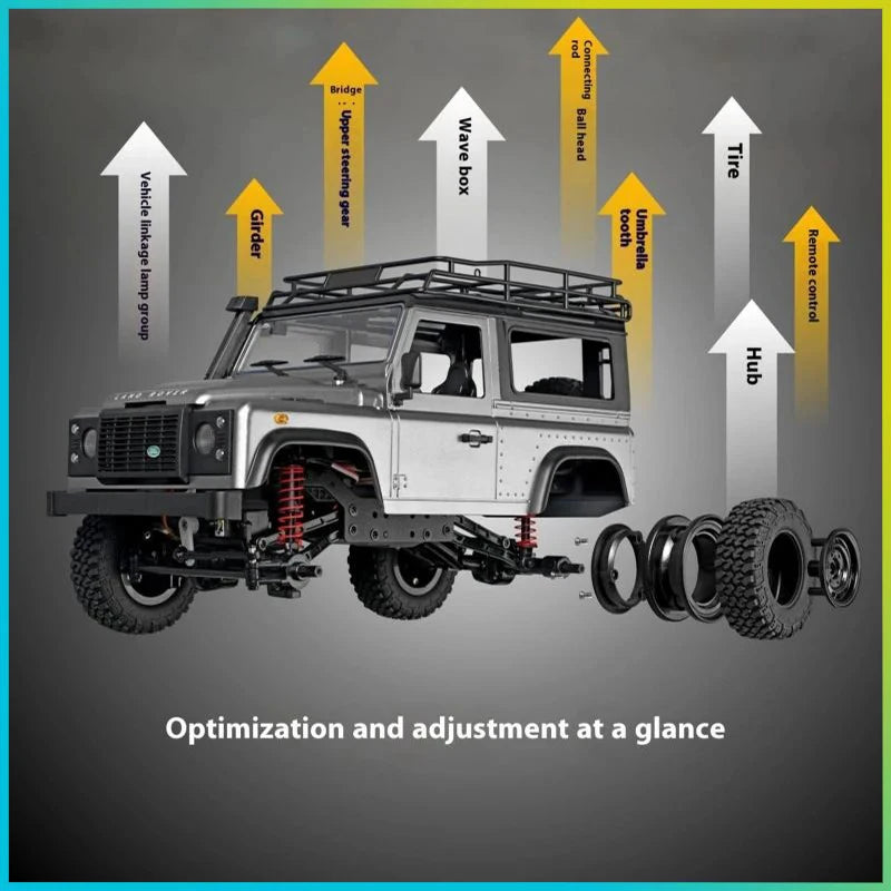 MN99S/MN98 1:12 4WD RC Defender 2.4G RTR Rock Crawler Truck 80m Range 40min