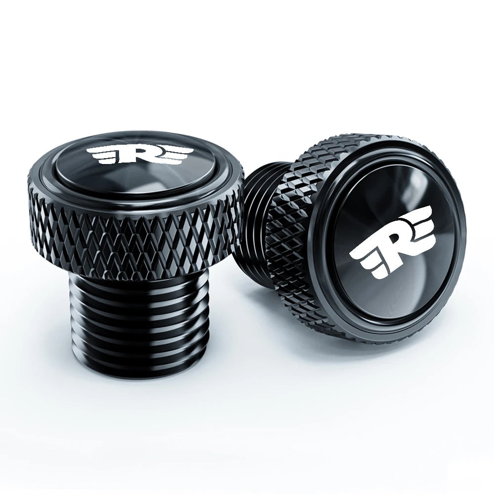 Royal Enfield Mirror Hole Plug CNC Bolt Cap Himalayan Interceptor Pair