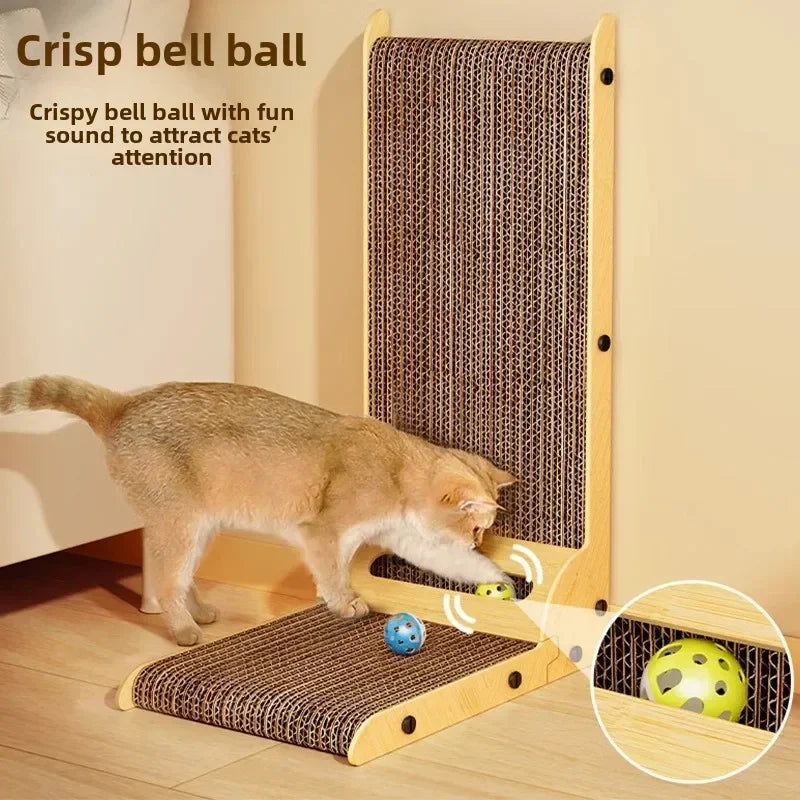 Cat Scratching Board L-Shaped – Durable Scratcher & Claw Grinding Toy