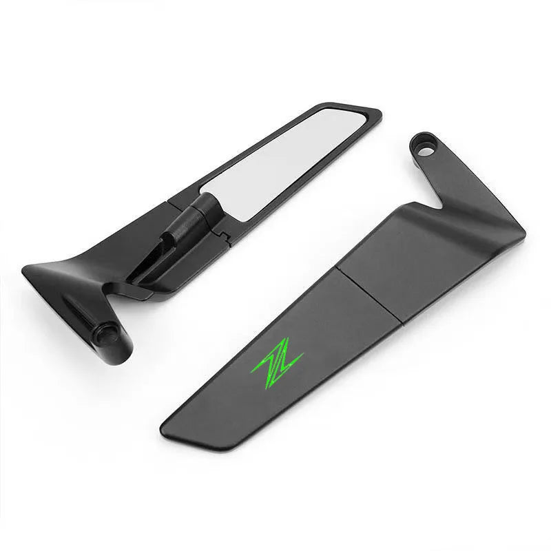 Kawasaki Z900 Z1000 Z800 Z750 Z650 Z400 Carbon Wing Rear View Mirrors Pair