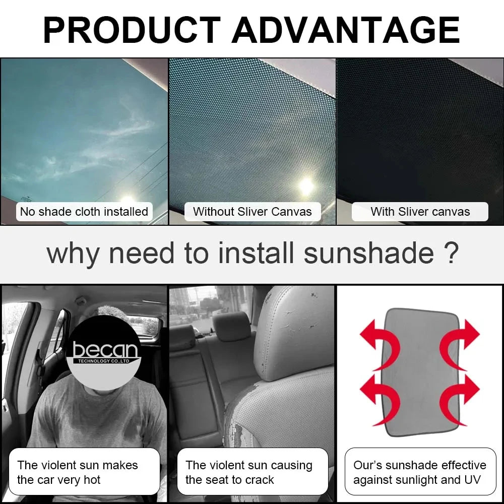 Tesla Model 3+ Highland 2024 Model Y Sunroof Sunshade UV Heat Block Ice Cloth