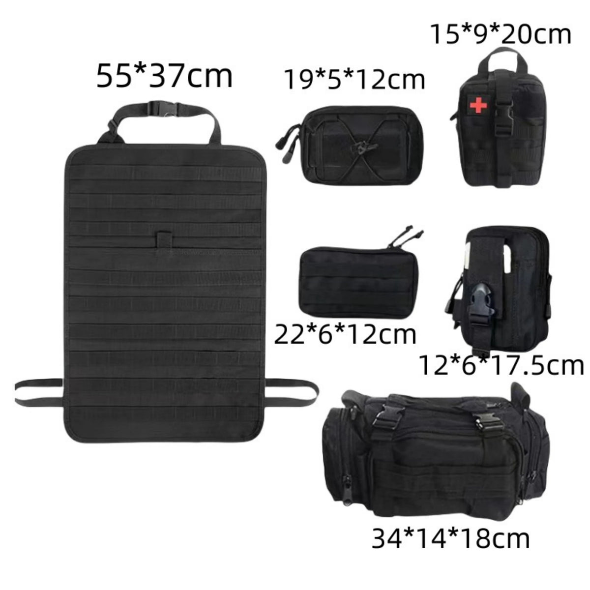 Tactical Car Backseat Hanging Storage Bags – Multi-Pocket, organiser, First Aid,