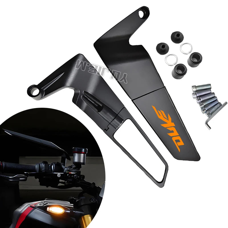 KTM DUKE 125 200 250 390 690 CNC Rearview Mirror Fixed Wing Motorcycle