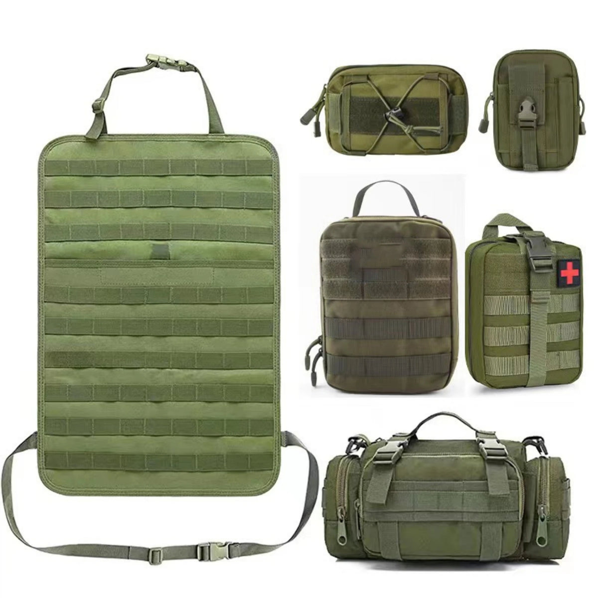 Tactical Car Backseat Hanging Storage Bags – Multi-Pocket, organiser, First Aid,