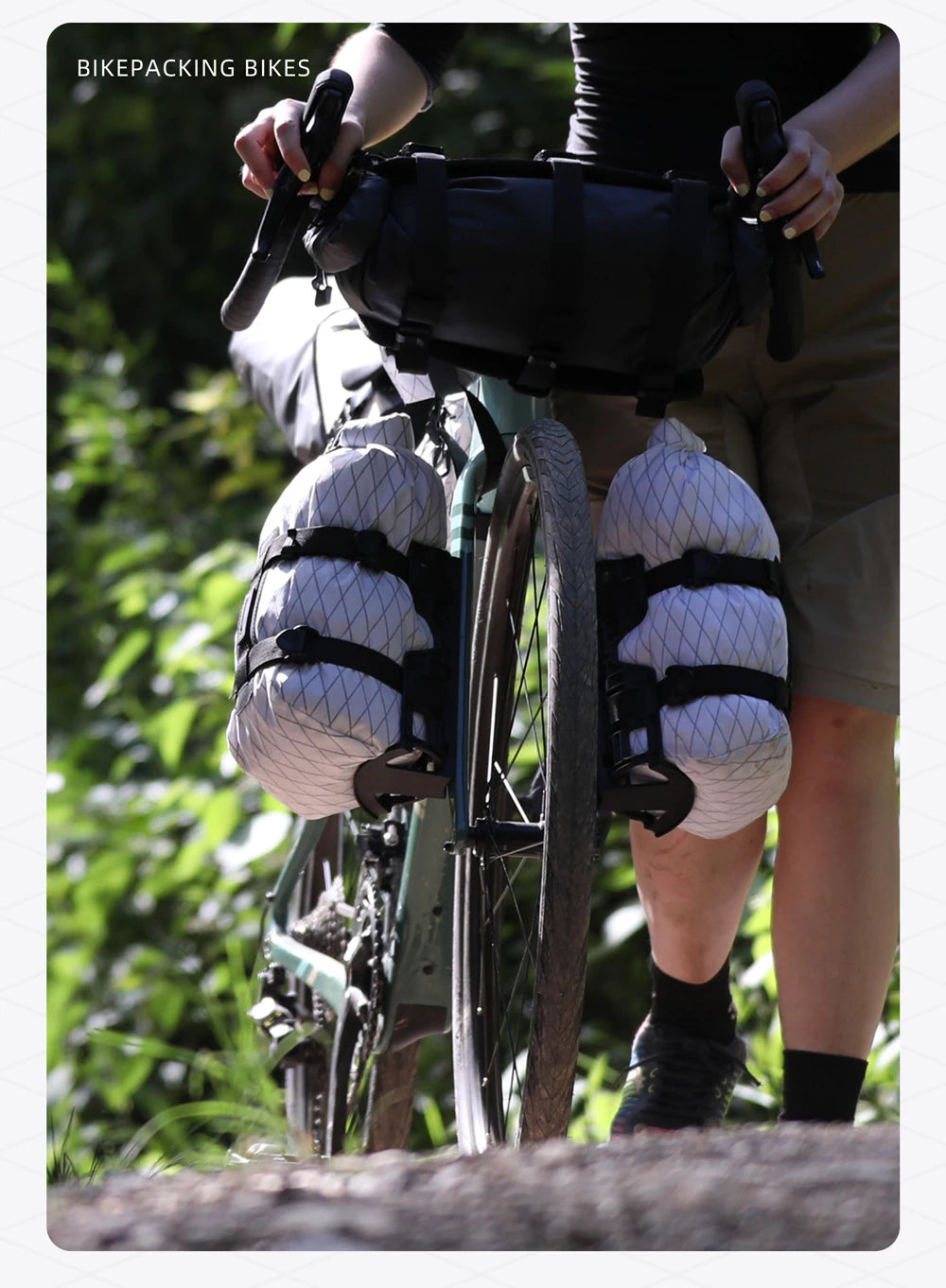 Rhinowalk 6.5L Bike Fork Bag Waterproof Roll Top Front Rack Pack MTB Cycling