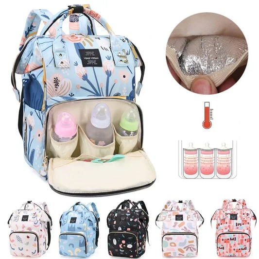 Multifunctional Waterproof Nappy Backpack - Large Capacity Diaper Bag for Mom