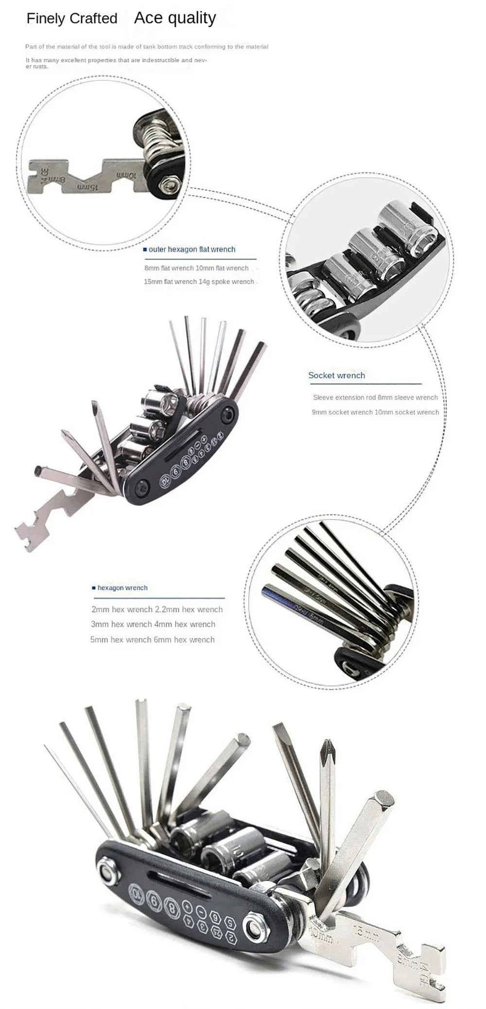 Motorcycle Tool Screwdriver repair Set Adventure Touring No Logo