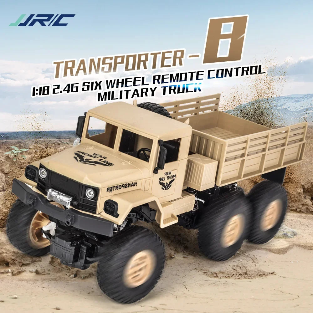 JJRC Q68 Q69 1/18 4WD Military RC Truck Off-Road RTR w/ Lights in Retail Box