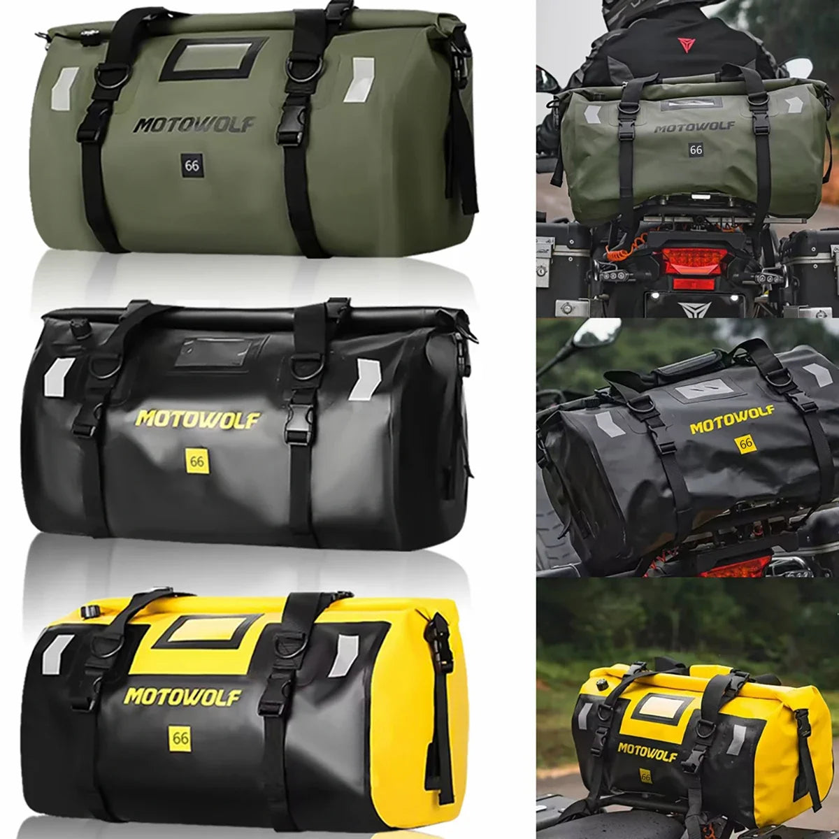 Waterproof Motorcycle Saddlebags 40L 60L 66L Luggage Touring Adventure IP68