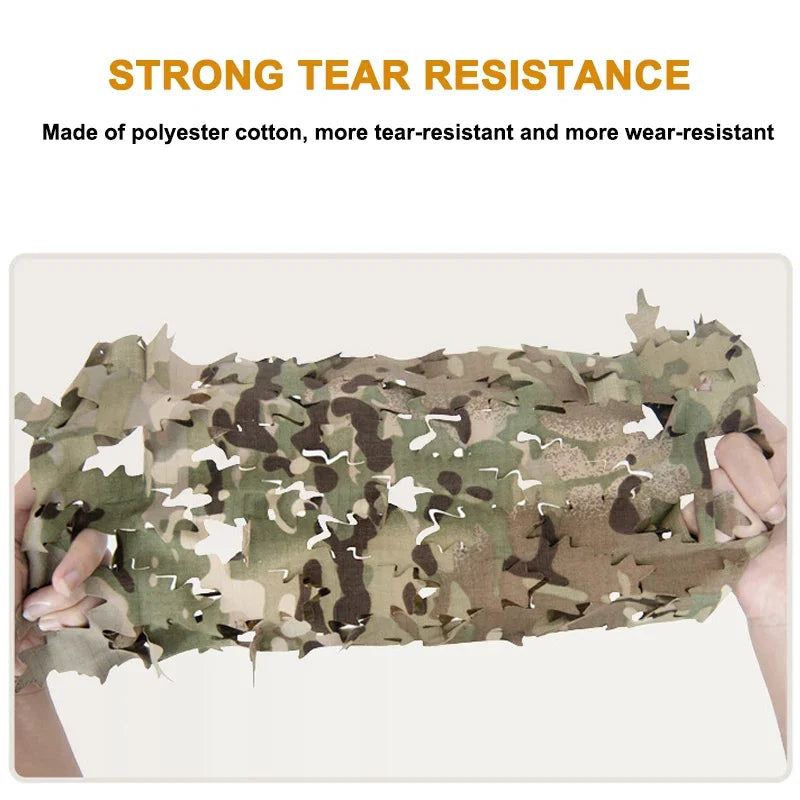 3D Camo Airsoft Helmet Cover – Laser Cut Leaf Shape or Mesh, Paintball Tactical
