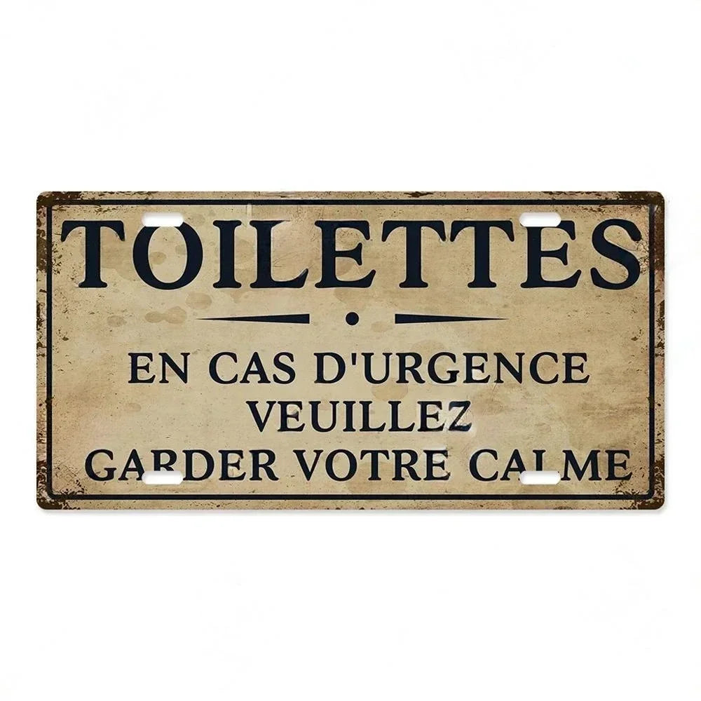 Vintage style Restroom Metal Sign Plaque Plate for Bar, Club, Toilet, Bathroom