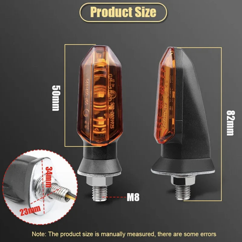 2/4PCS 12V LED Mini Bullet Turn Signal Brake DRL Lights for Honda Suzuki