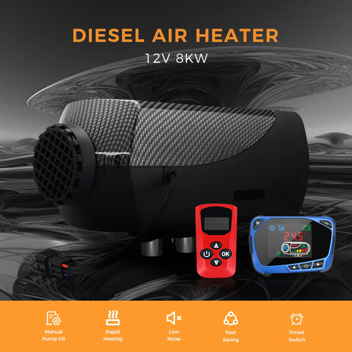 Sunster 8KW 12V Diesel Air Heater – Powerful, Efficient & Low Noise Camper Car