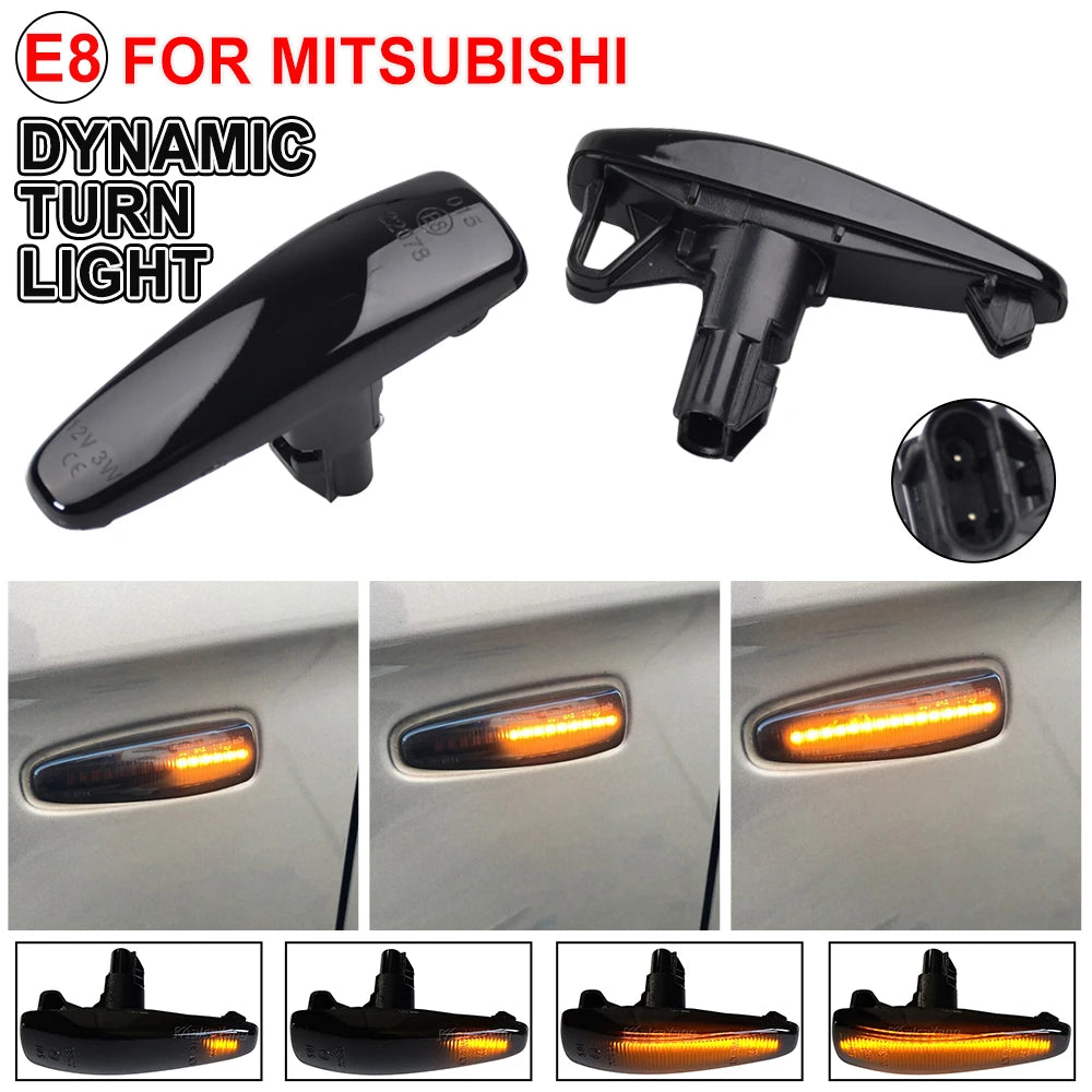 LED Dynamic Side Marker Turn Signal Light For Mitsubishi Lancer Evo X Outlander