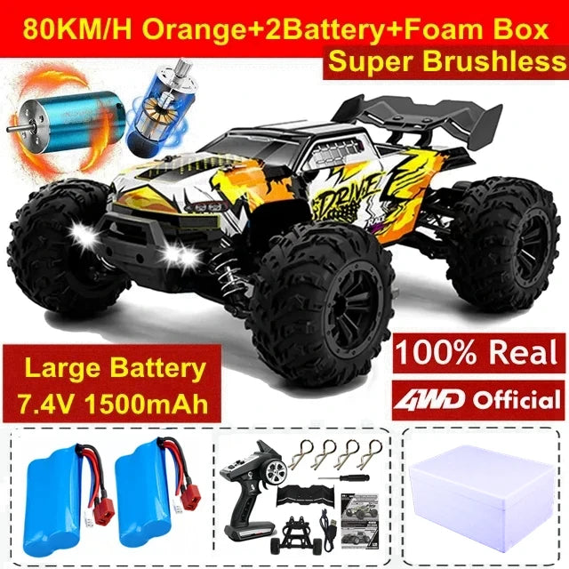4WD RC Car 1:16 Off-Road  35KMH Brushed / 70KMH Brushless High-Speed truck 4x4