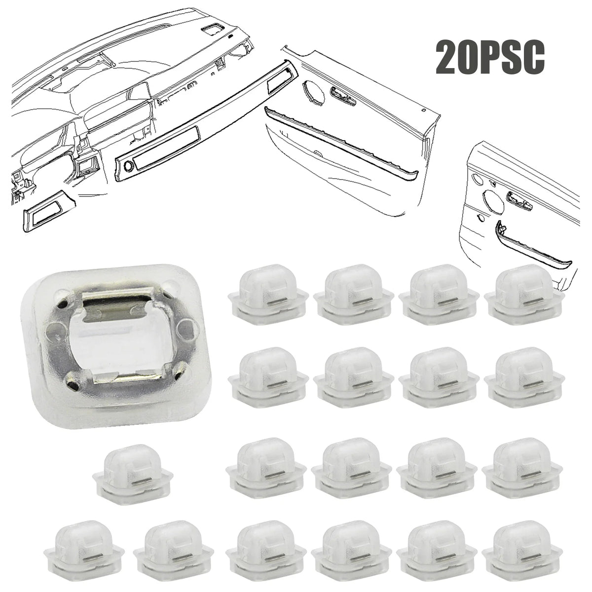 BMW Trim Panel Retainer Clips Set for  E46 E90 E91 E92 E93 X5 E53 Fasteners