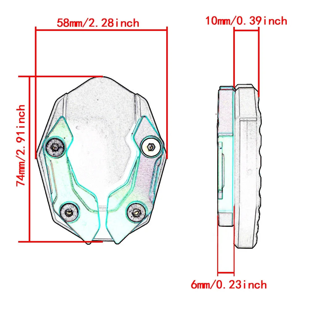 Yamaha XMAX Side Stand Extension Pad 125 250 300 R15 V3 V4 MT15 Kickstand