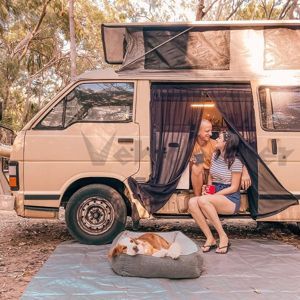 Universal Van camper Magnetic Sliding Door Mosquito Fly Net Mesh Screen