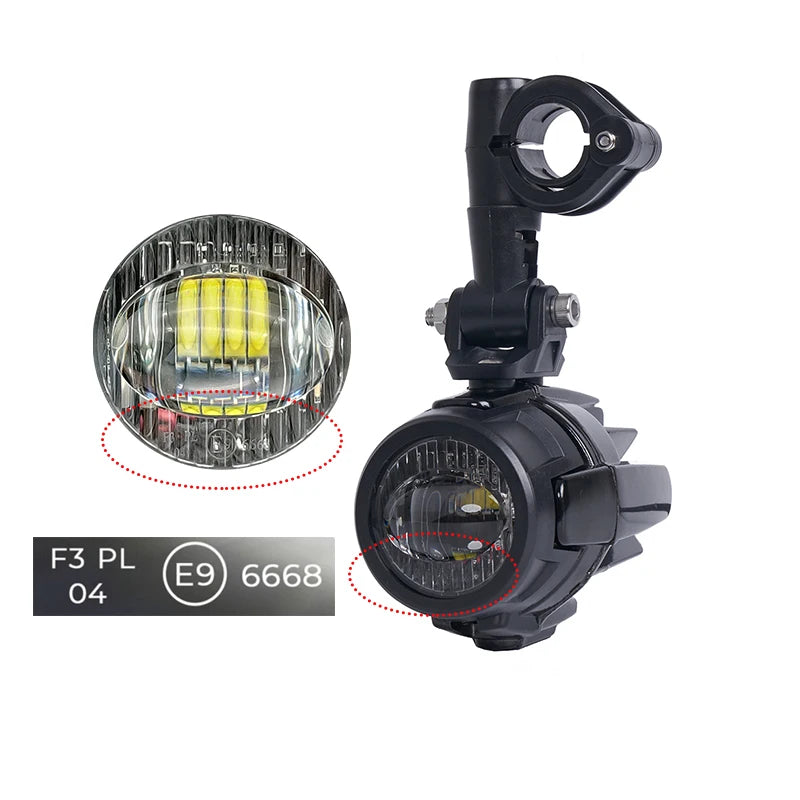 LED Auxiliary Fog / spot Lights BMW R1200GS R1250GS F800GS F850GS Adv Yellow