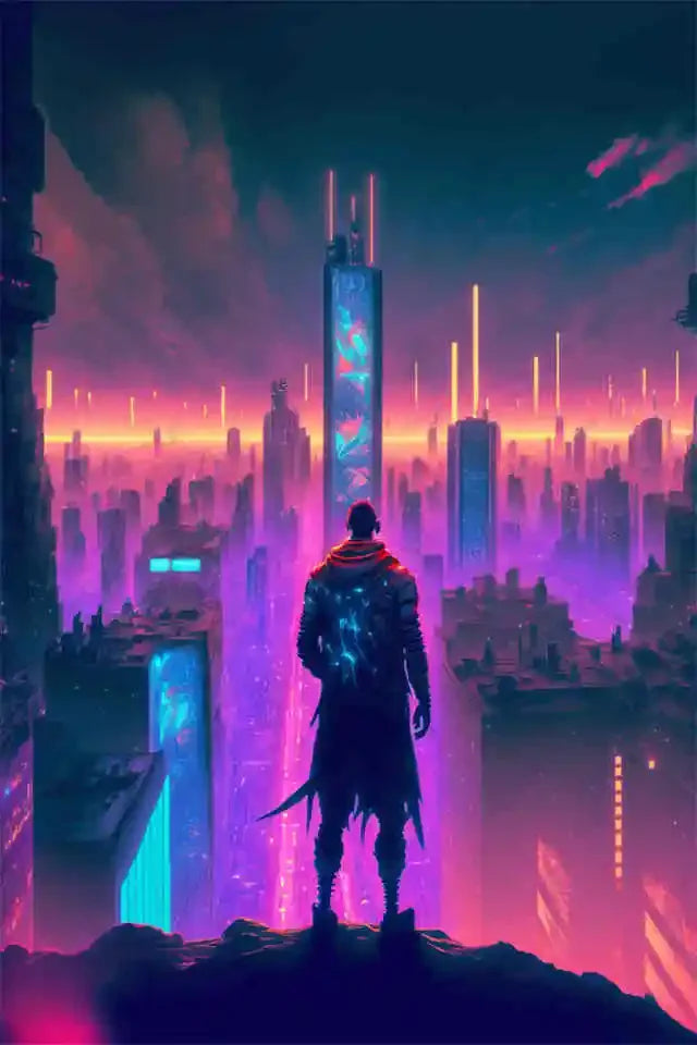 Colorful Vibrant Gamer Canvas Wall Art Nordic Aesthetic Unframed Poster Mancave