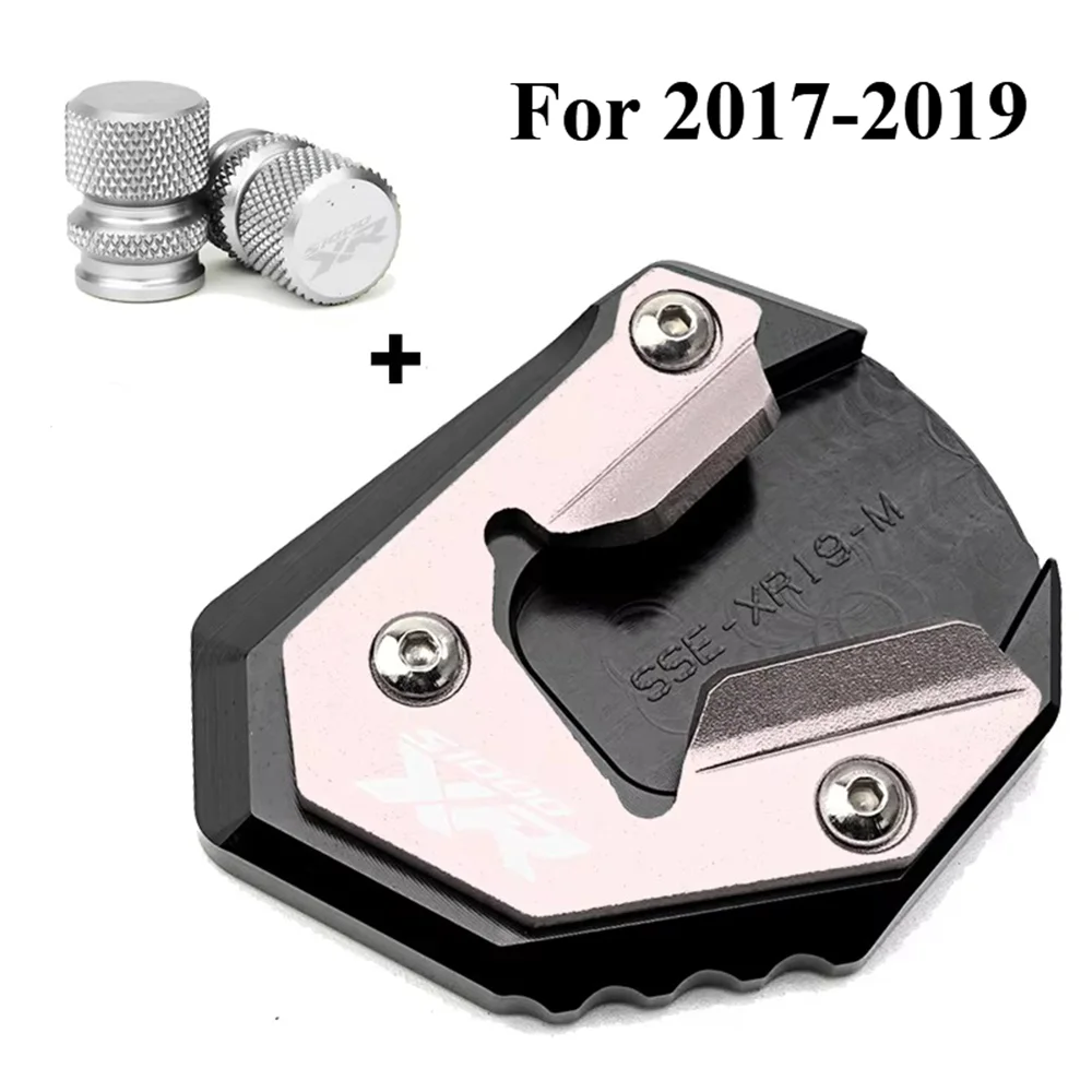 Kickstand Extension Pad Foot For BMW S1000XR 2017-2026  Valve Caps CNC Aluminum