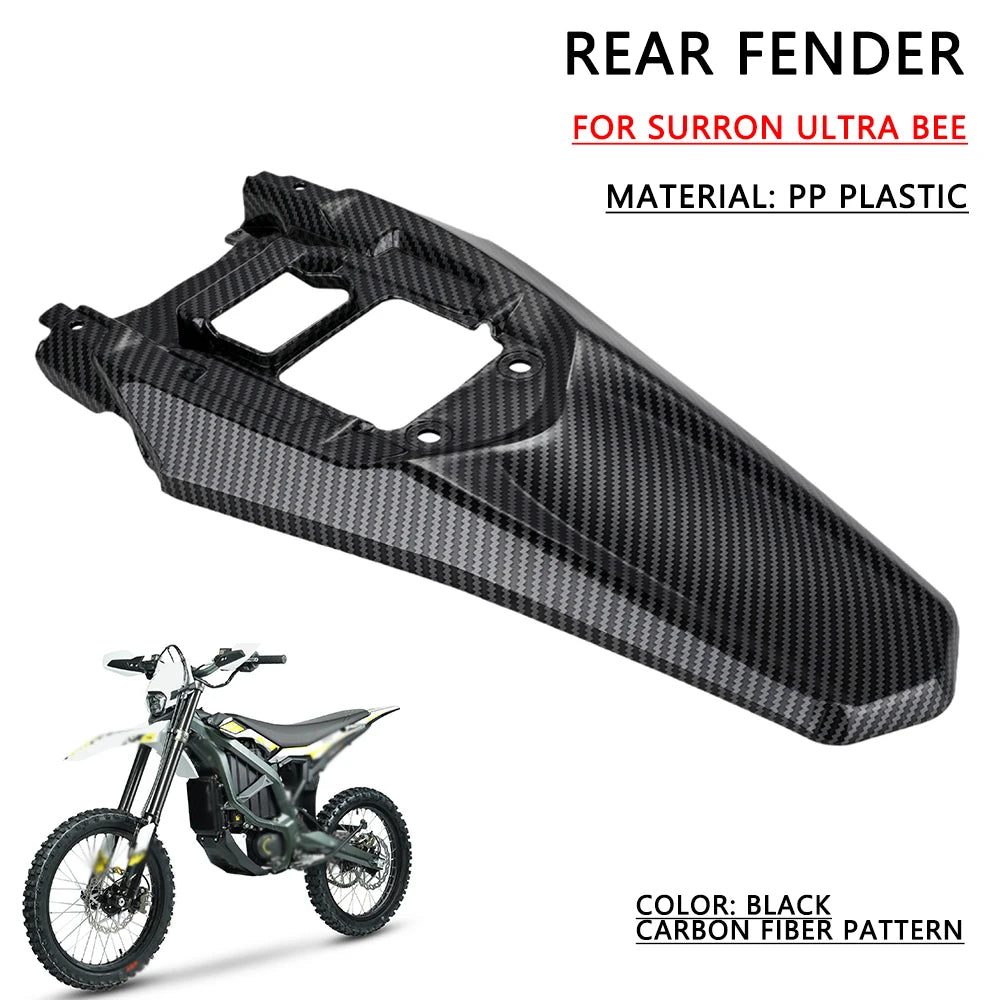 Ultra Bee Rear Fender Mudguard Splash Guard Sur Ron SurRon Carbon Look