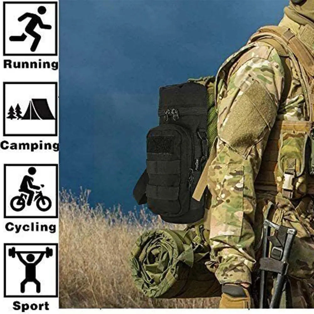 Molle Water Bottle Holder Bag Hydration Carrier Pouch with Strap 32oz Nylon