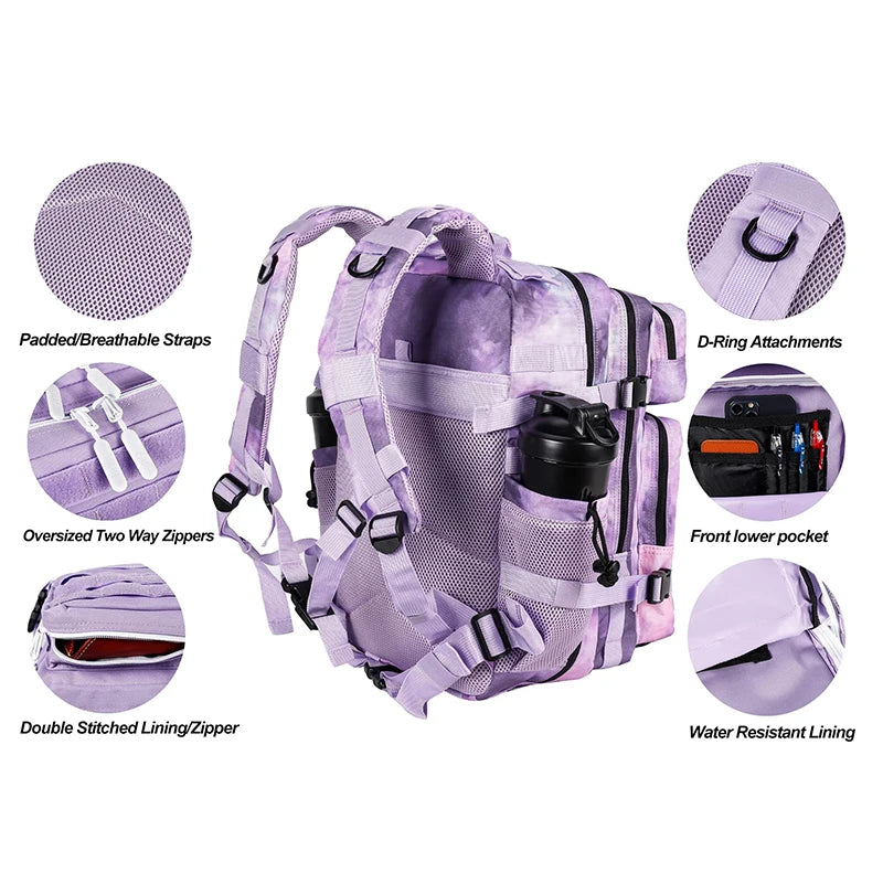 35L Tactical Gym Backpack Rucksack Sports Fitness Travel Bag Molle System