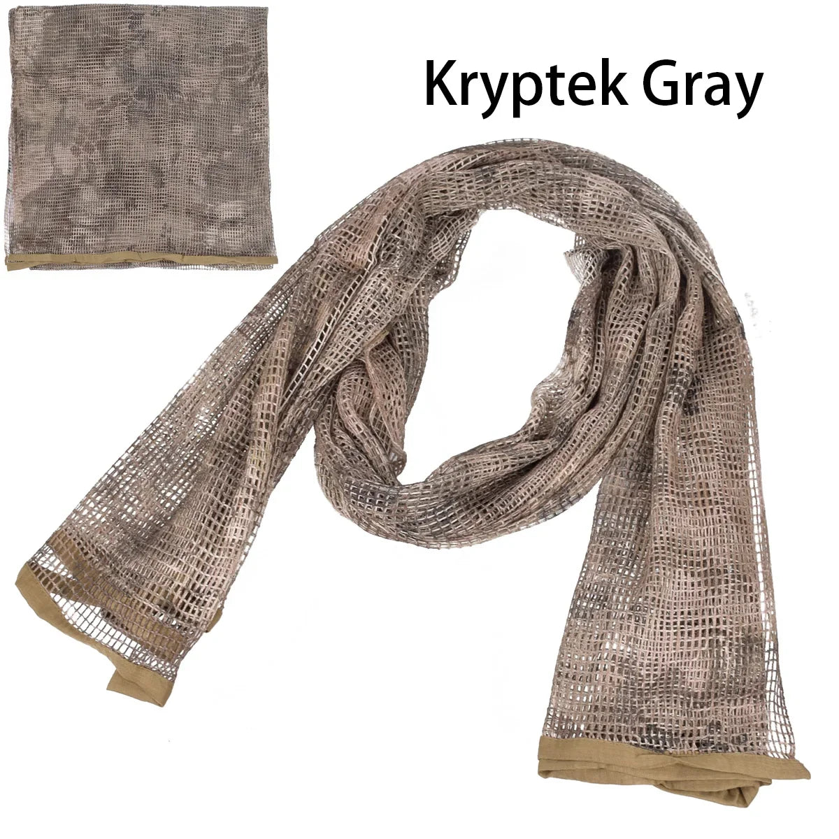 Tactical Cotton Scarf Mesh Neck Keffiyeh Camouflage Face Sniper Veil for Hunting