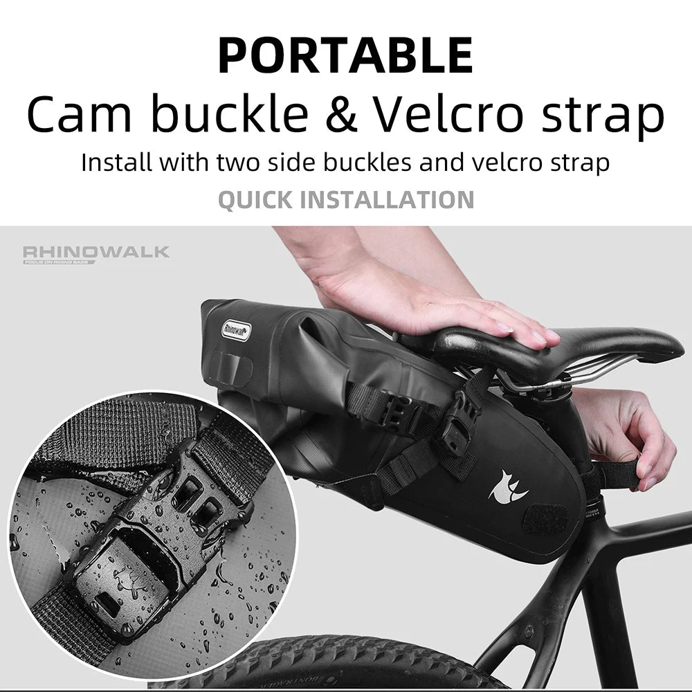 4L Waterproof Bike Saddle Bag Rear Cycling Tail Pouch Seatpost Storage MTB