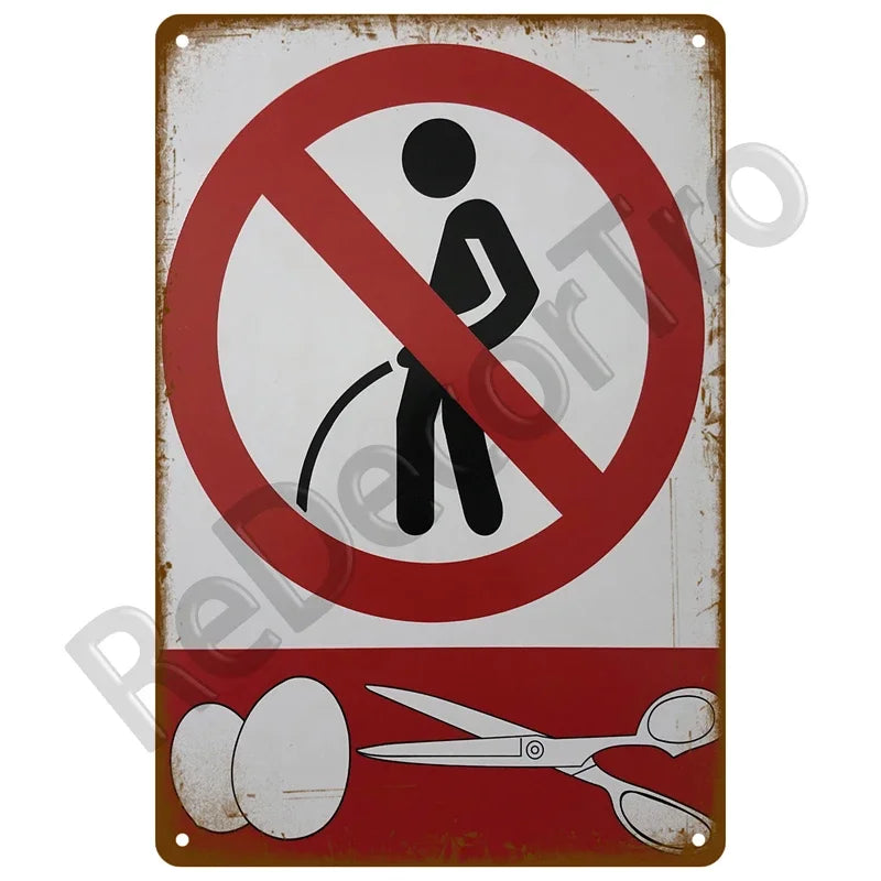 Warning Danger Beware Metal Sign,  Home Wall Decor Bar, Club, Man Cave Gift