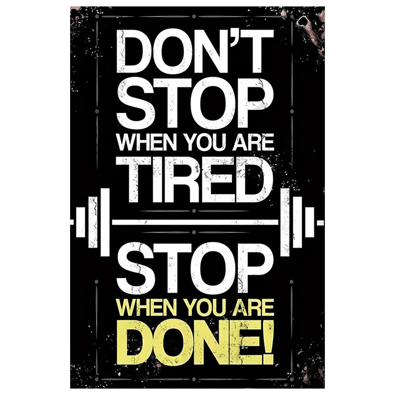 Gym Metal Sign – Interesting Wall Decoration for Room, Bar, Garage, or Cafe