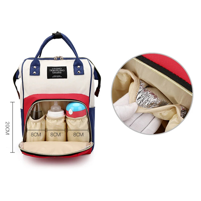 Stylish Canvas Mummy Bag - Large Capacity, Multi-Functional, Thermal Insulation