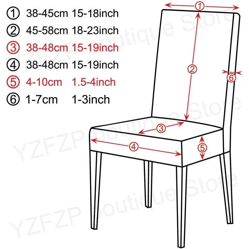 Elastic Chair Cover for Dining Room, Living Room - Universal Fit, Seat Protector