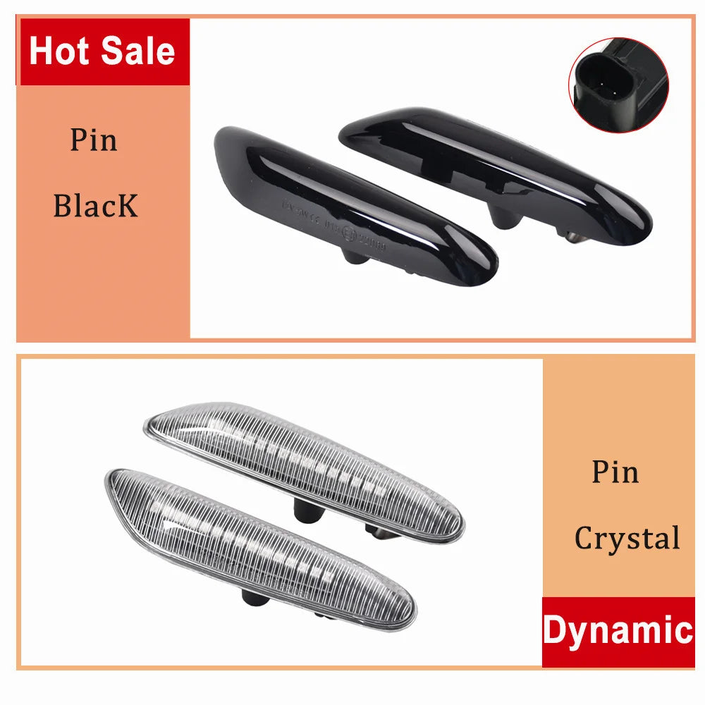 Sequential LED Turn Signal Side Marker Lights for BMW X3 X1 E46 E90 E92 E87 E88