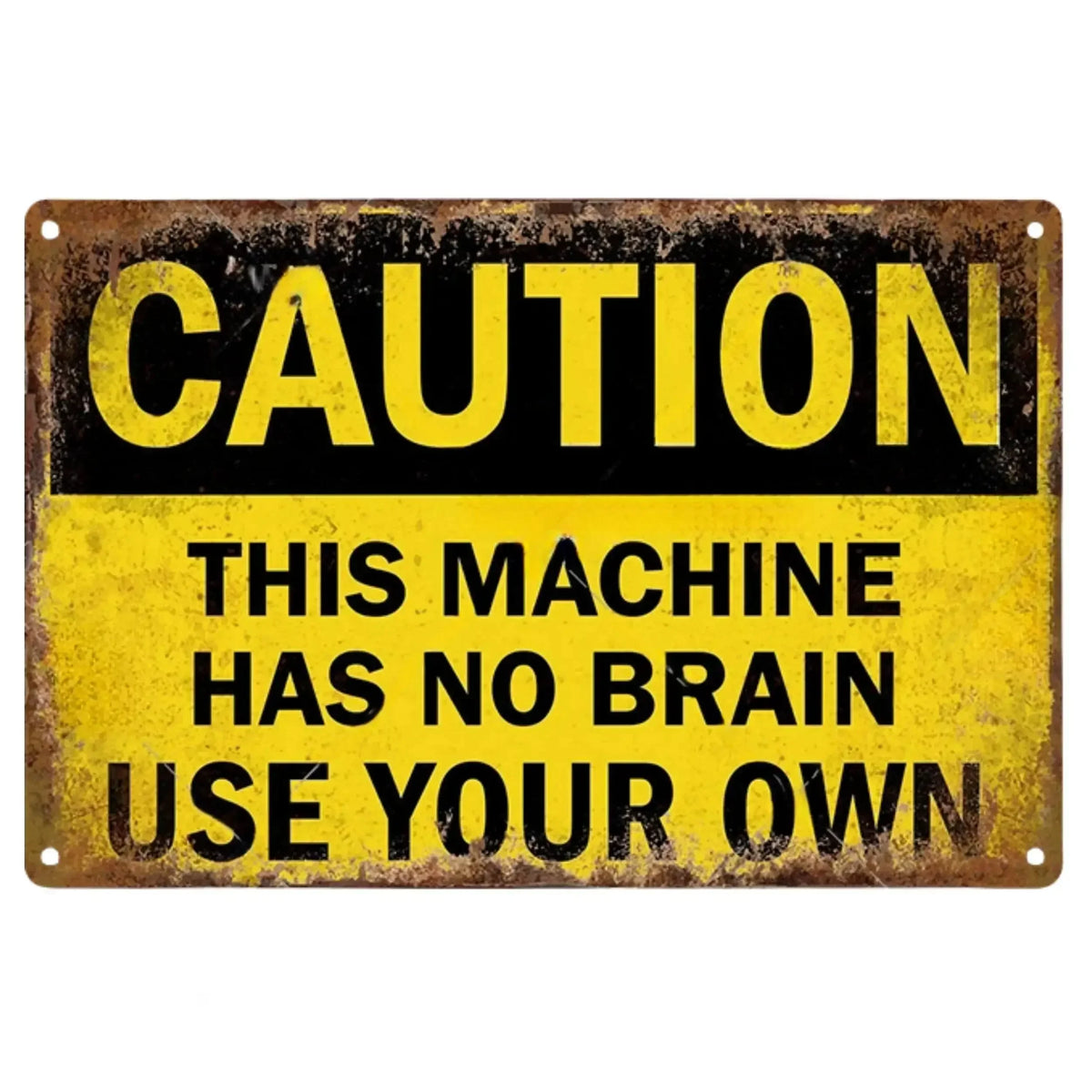 Vintage Caution Notice Zone Keep out Metal Sign, Danger, Mancave, Garage, Gift